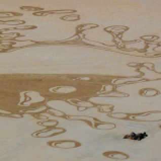 Rake art (dessin au rateau sur le sable) en Bretagne